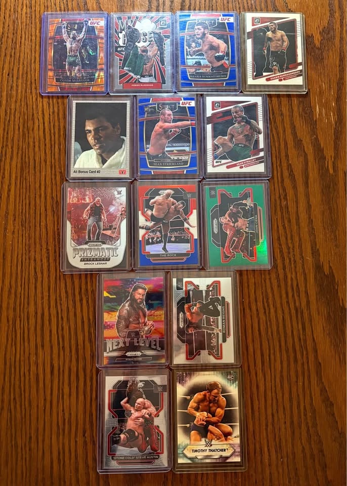 UFC & WWE Star Card Lot – McGregor, Khabib, Ali, Reigns & More