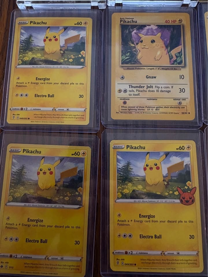 Pokémon Pikachu Card Lot – 15 Cards – Pikachu V & Raichu Holo – - photo 3