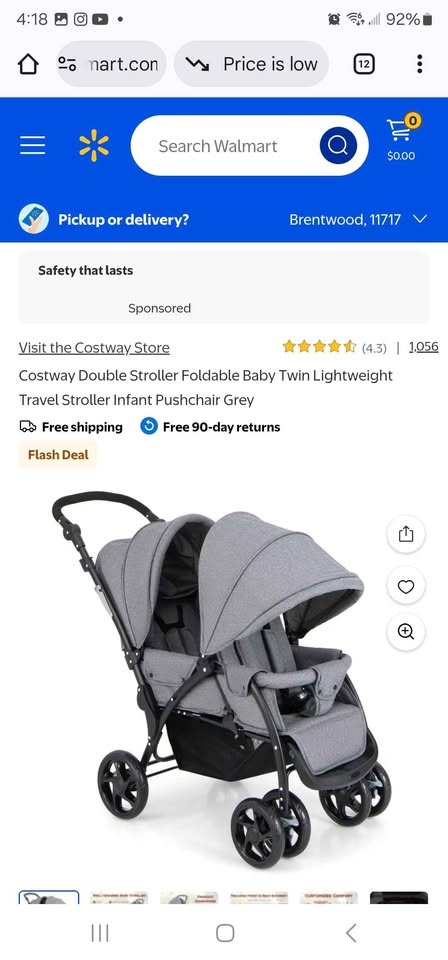 BABY TWIN DOUBLE STROLLER LIGHTWEIGHT TRAVEL STROLLER PUSHCHAIR - photo 2