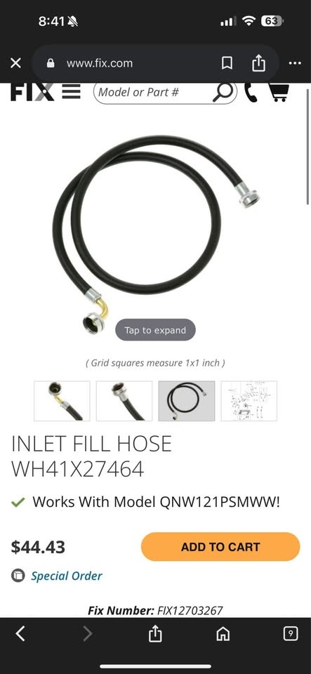 Washing machine inlet hose $15 for both - photo 2
