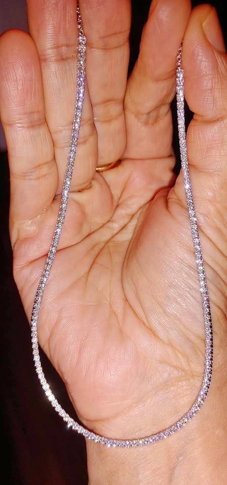 Beautiful Choker Tennis Necklace free VVS1 Lab Made