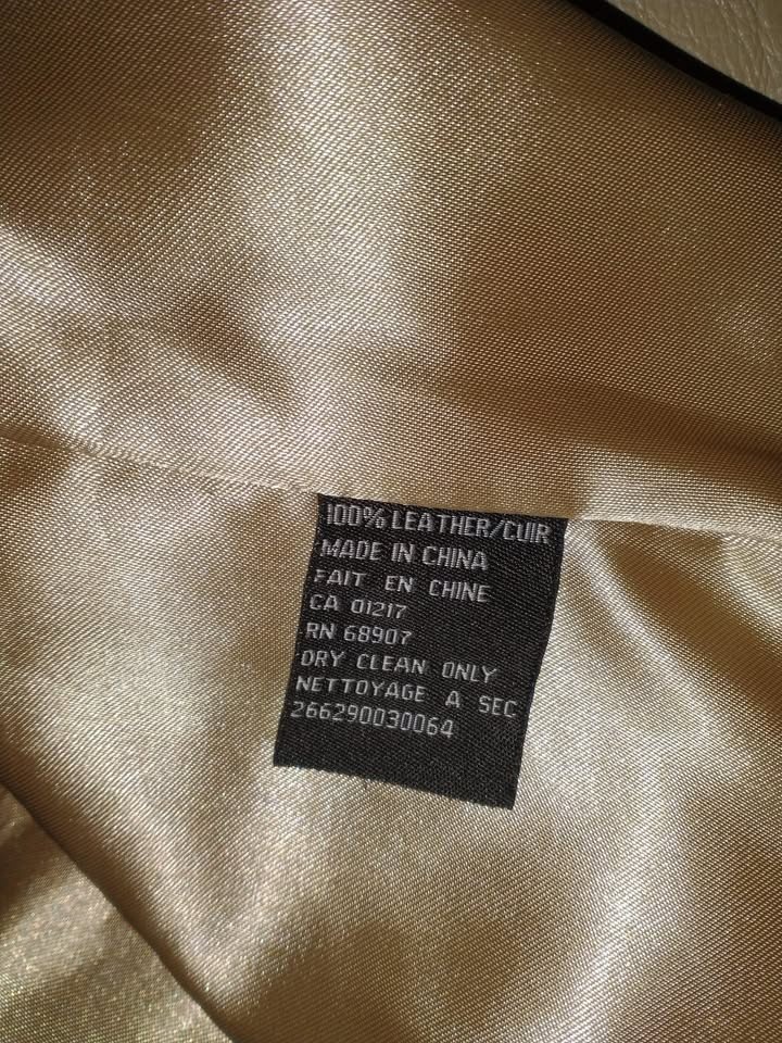 LE CHATEAU TAN LEATHER JACKET WITH FUR COLLAR - photo 3