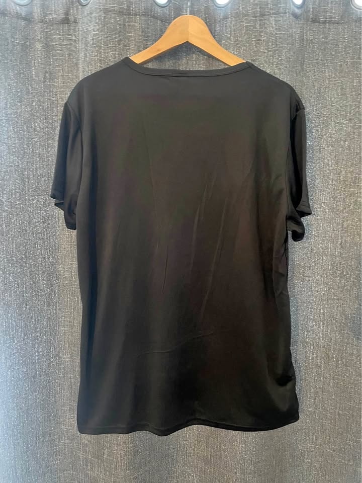 Plain Lightweight White/Black T-Shirts