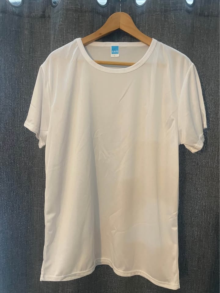 Plain Lightweight White/Black T-Shirts - photo 4