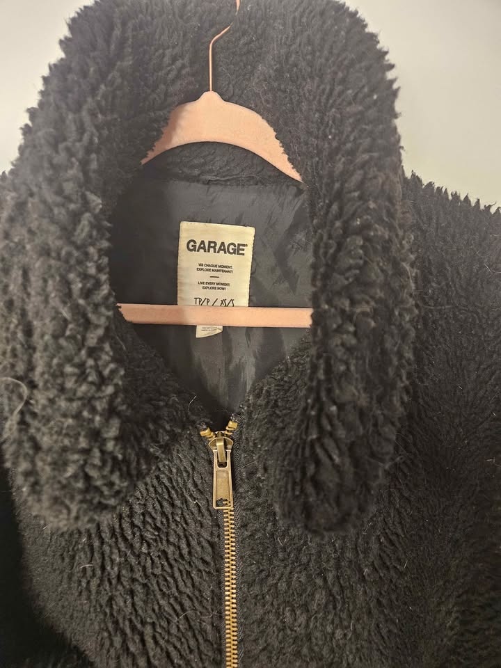 Black oversized teddy coat - photo 3