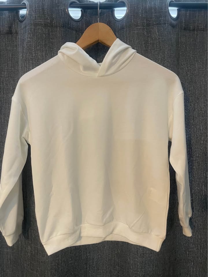 Boys Plain White Hooded Sweatshirt - photo 2
