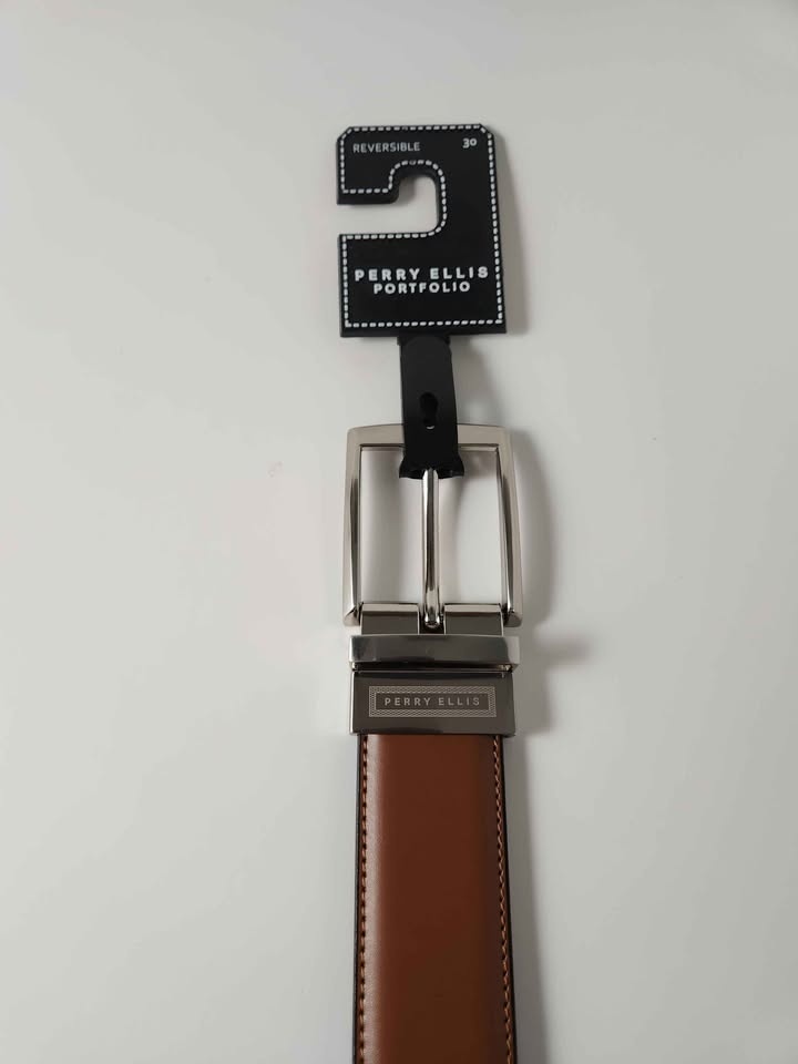 NEW Perry Ellis Portfolio Reversible Belt - Brown/Black - Size 3 - photo 2
