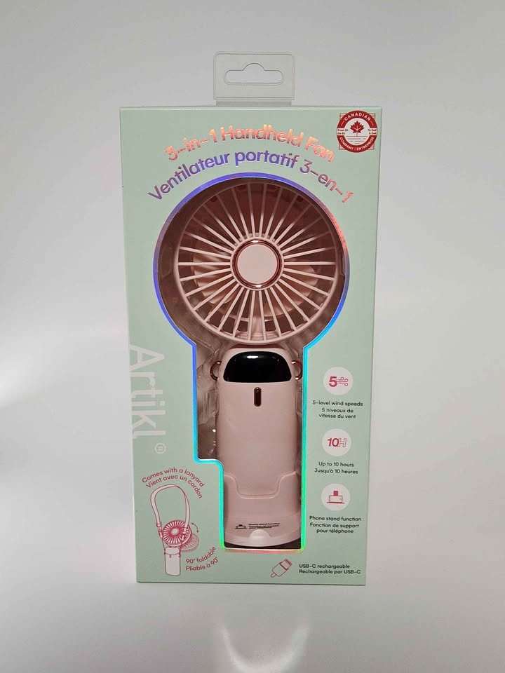 Rechargeable 3 in 1 Handheld Fan & Phone Stand
