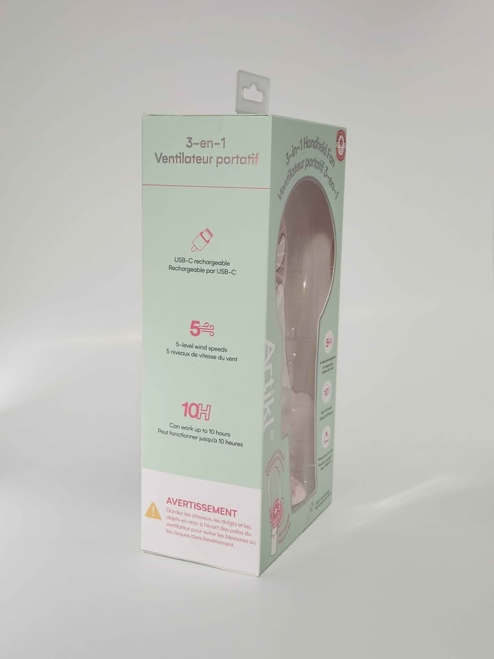 Rechargeable 3 in 1 Handheld Fan & Phone Stand - photo 3