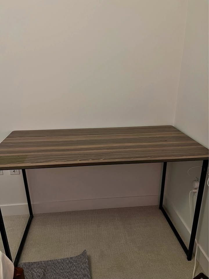 Brown Desk with Cord Management - 120cm