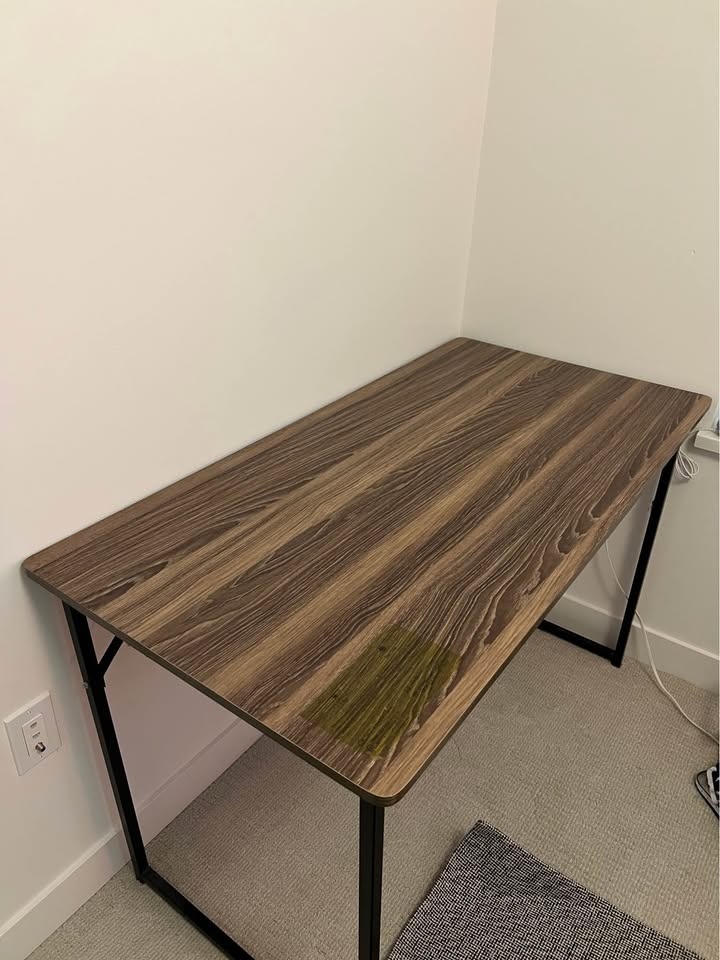 Brown Desk with Cord Management - 120cm - photo 3
