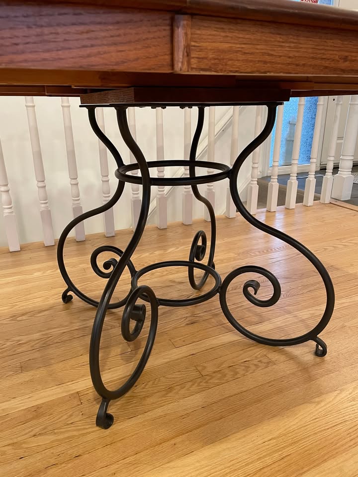 Solid Oak Extendable Dining Table - photo 5