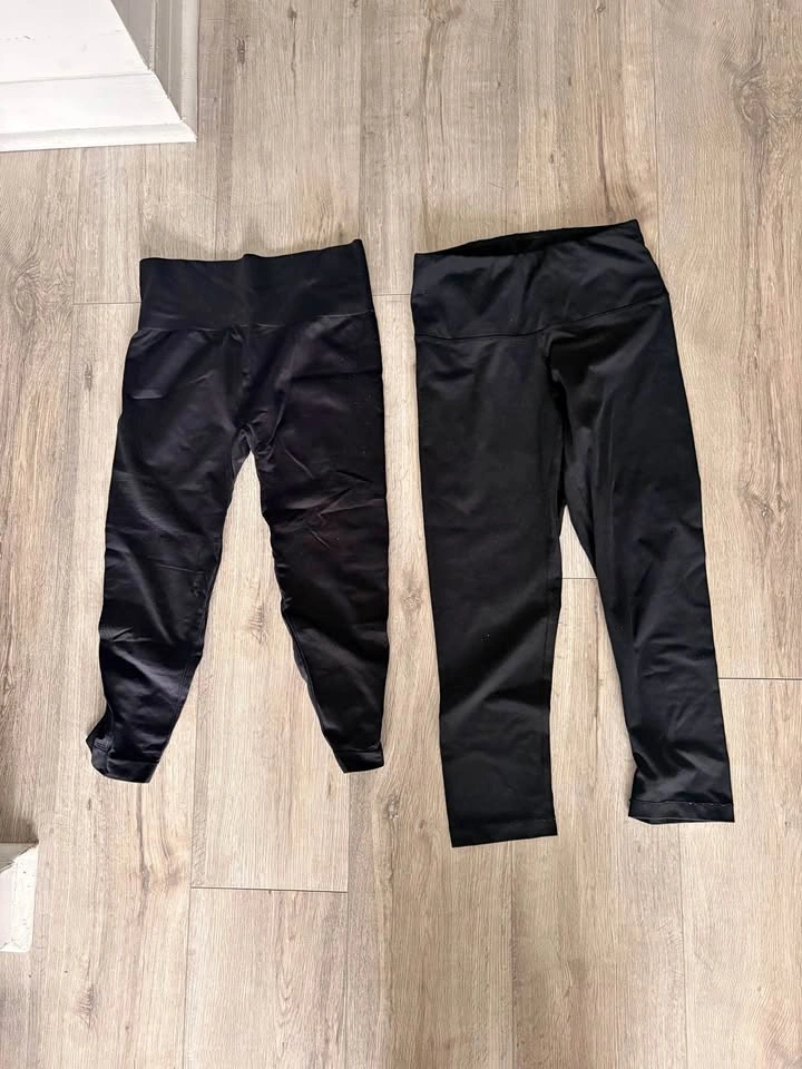 2 Pairs Black Leggings Women's (size S)