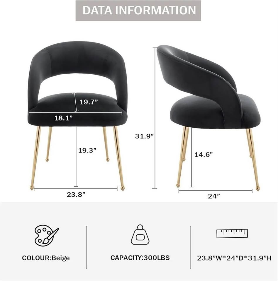 Dining Chairs, Modern Living Room (Set of 2) - photo 2