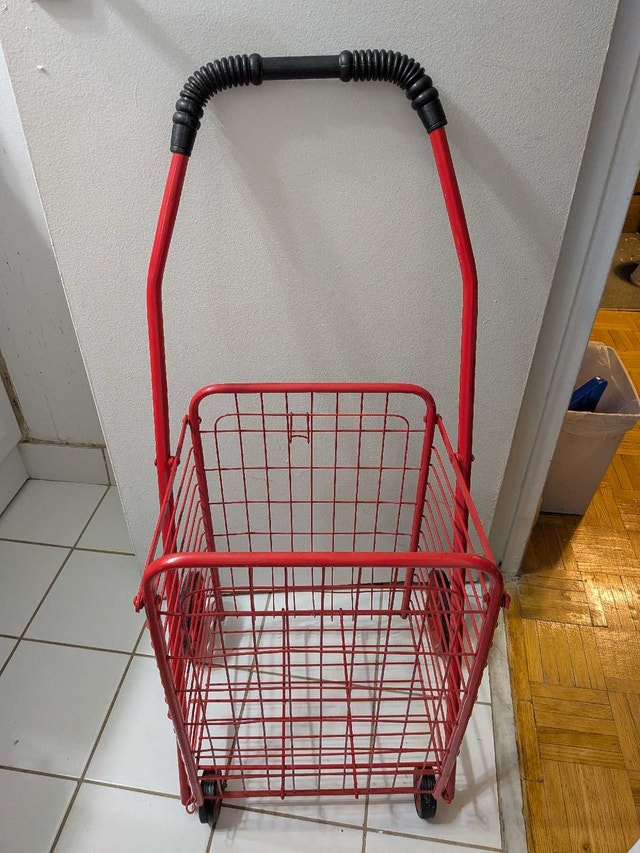 Red grocery cart (Don Mills and Eglinton)