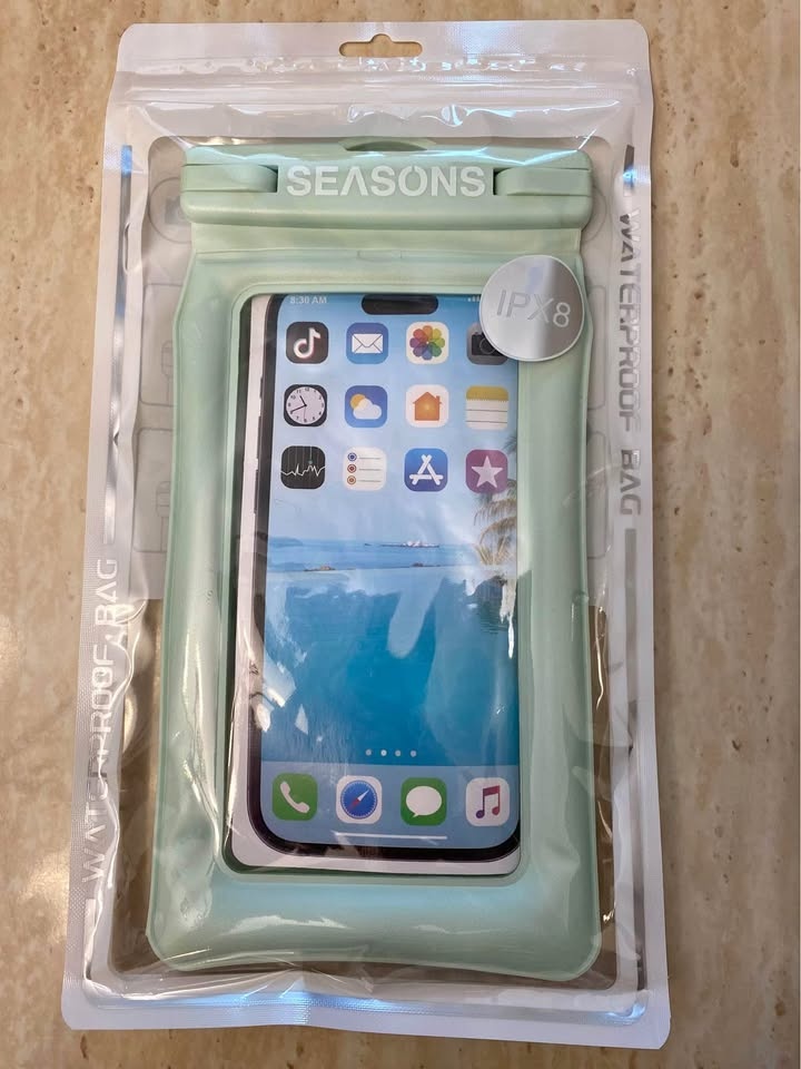 Cell phone waterproof bag for beaches, pool, spa and sauna