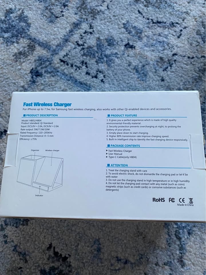 FAST WIRELESS CHARGER + DESK ORGANIZER — NEVER OPEN - photo 2