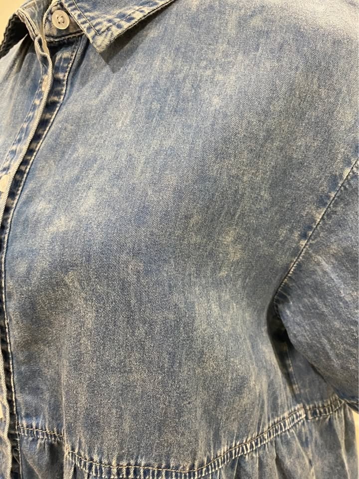 Brand New Women’s Denim Button-Front Dress – Size Large - photo 2