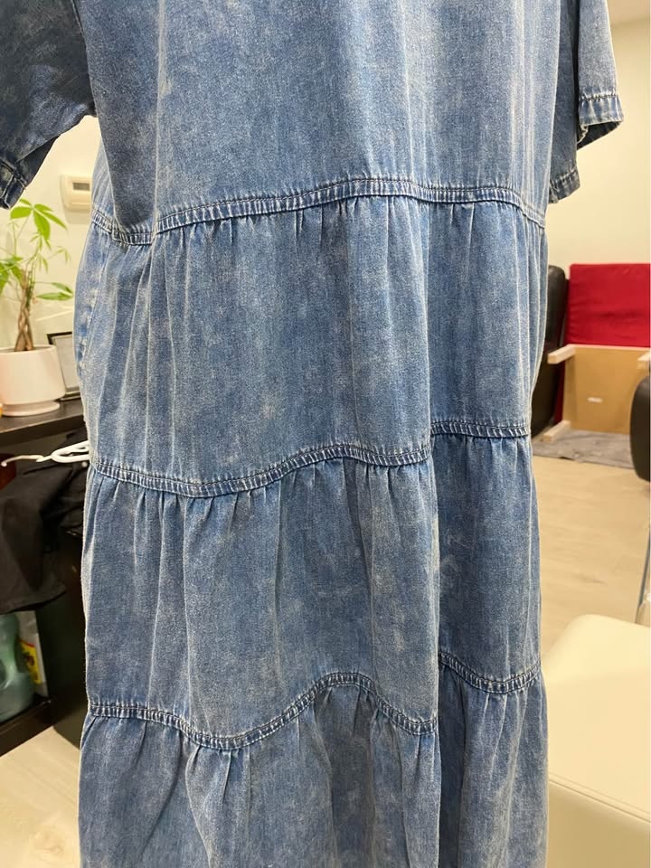 Brand New Women’s Denim Button-Front Dress – Size Large - photo 3