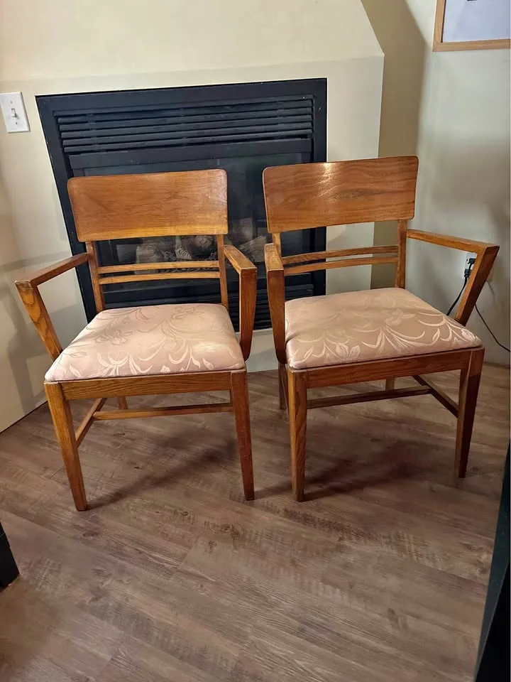 Vintage Solid Wood Parlour Chairs thumbnail