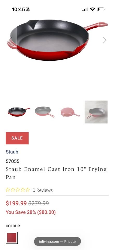 Staub Cast Iron Skillet/Frying Pan – Enameled – Excellent Qualit - photo 4