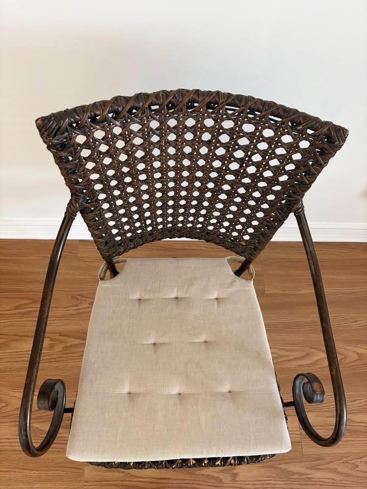 Woven Rattan Style Accent Armchair - photo 2