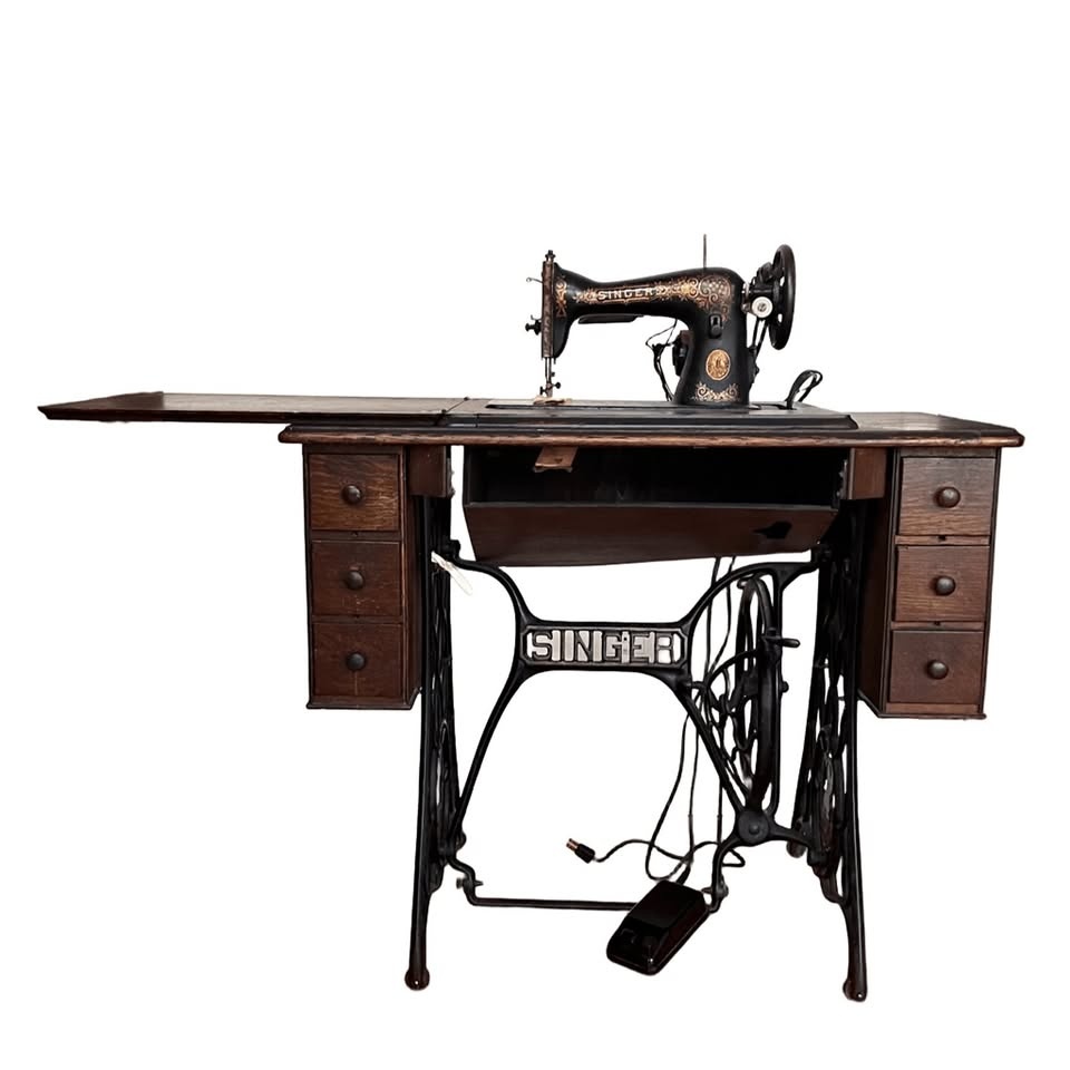 Authenticated 1923 Antique Singer Sewing Machine with Original D