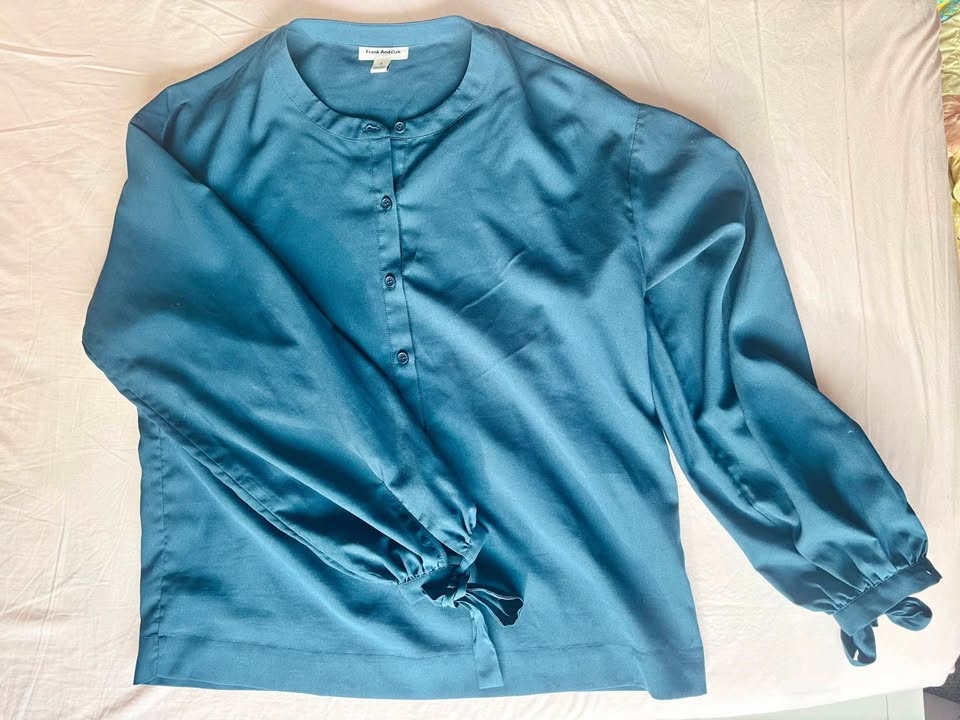 Frank And Oak blue blouse