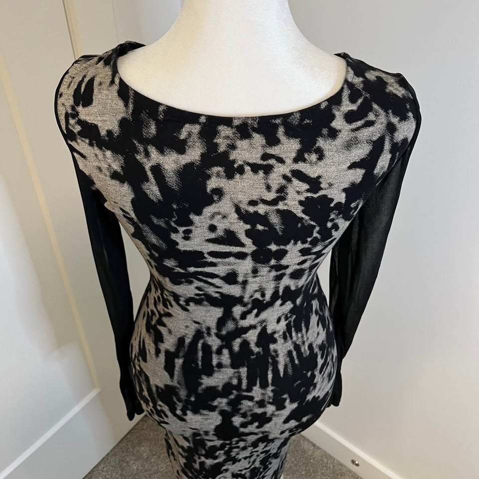 SUZY SHIER Elegant Black & Grey Dress - Size XS - photo 4