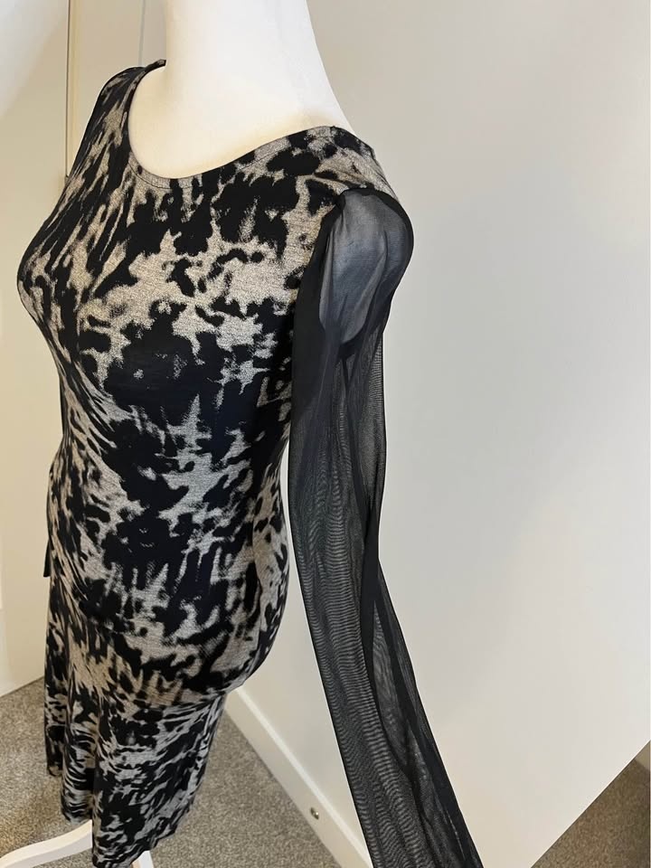 SUZY SHIER Elegant Black & Grey Dress - Size XS - photo 5