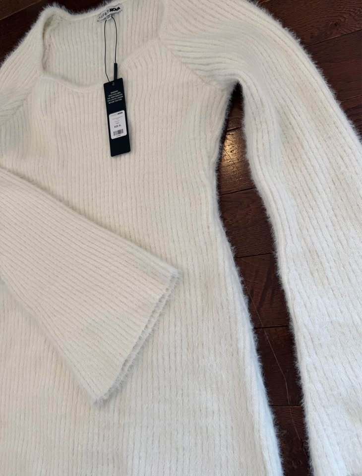 NWT Snow White Midi Sweater Dress Fitted Sheath Bodycon Womens X - photo 3