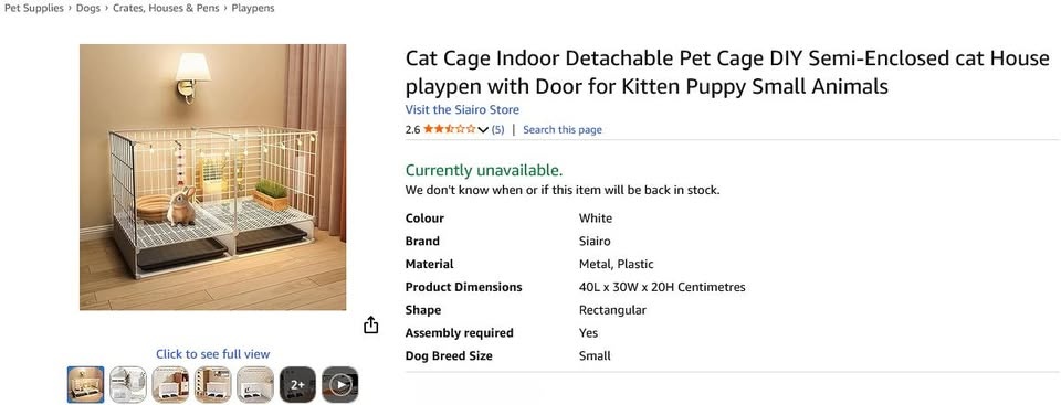Cat Cage Indoor Detachable Pet Cage - photo 2