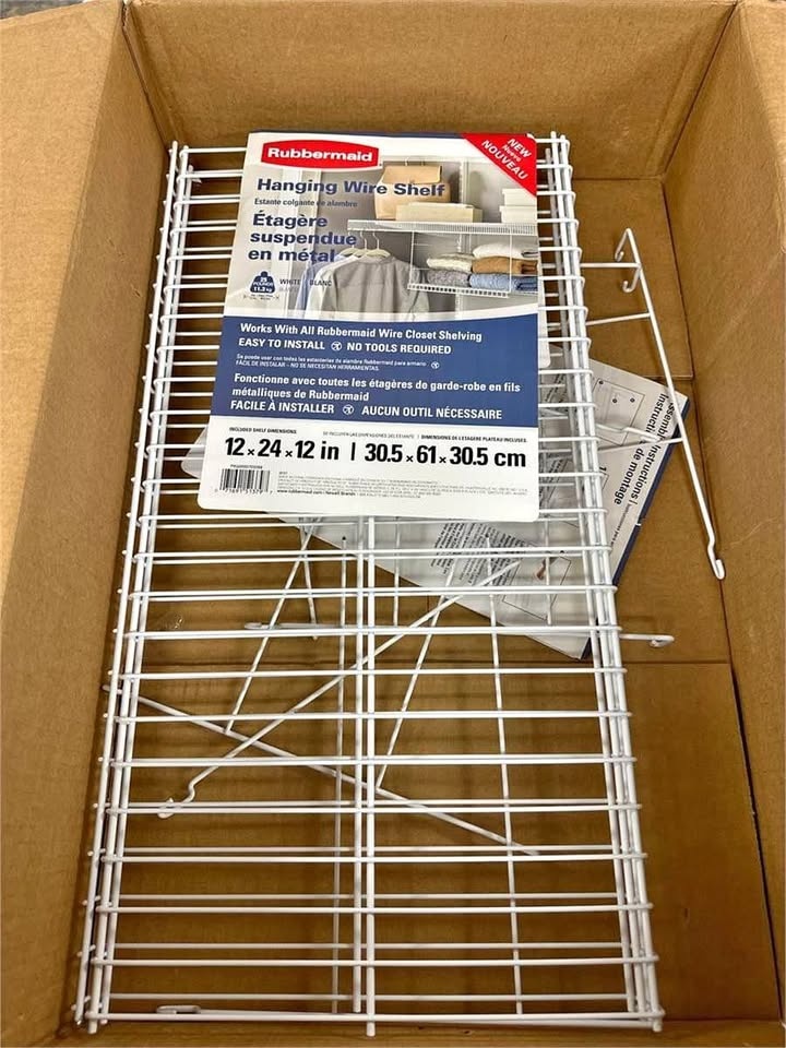 Rubbermaid Closet Hanging Wire Shelf (24")