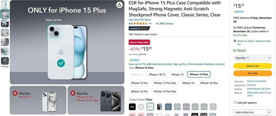 MagSafe Clear Case for iPhone 15 Plus - photo 2