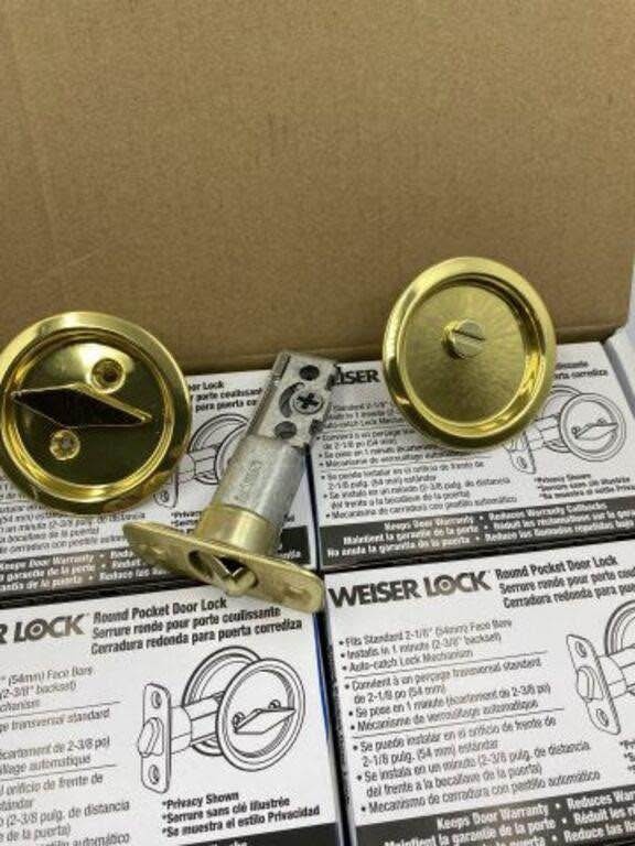 Weiser Privacy Locks for Bathroom/Bedroom (Bright Brass, Antique - photo 4