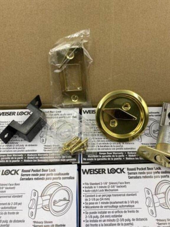 Weiser Privacy Locks for Bathroom/Bedroom (Bright Brass, Antique - photo 5