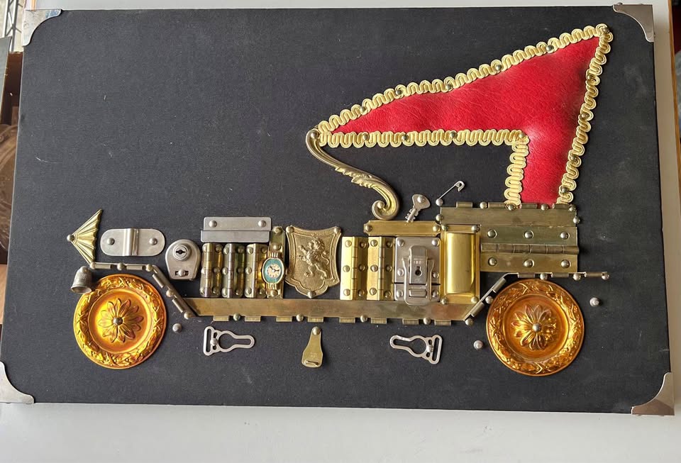 Vintage Car Wall Art - Antique Cabriolet Collage