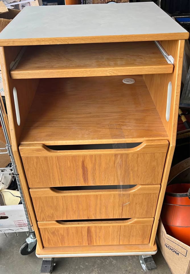 Computer Standing Desk with 3-Drawer Storage