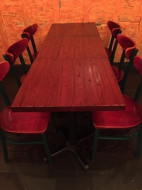 VINTAGE SOLID OAK TABLES. MATCHING CHAIRS AVAILABLE TOO! ONLY 3 - photo 5