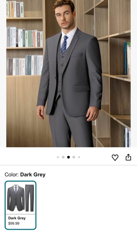Brand new Cooper & Nelson 4x Men's 3 Piece Slim Fit Suit - photo 2