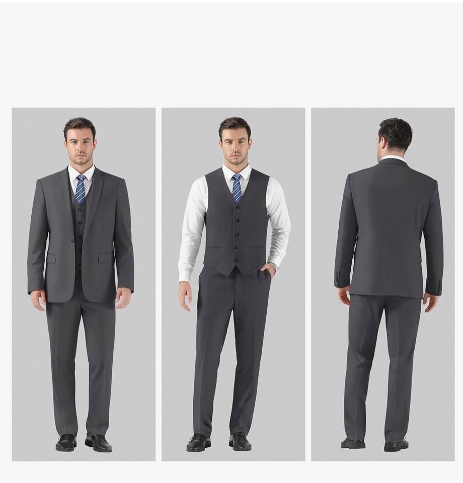 Brand new Cooper & Nelson 4x Men's 3 Piece Slim Fit Suit - photo 4
