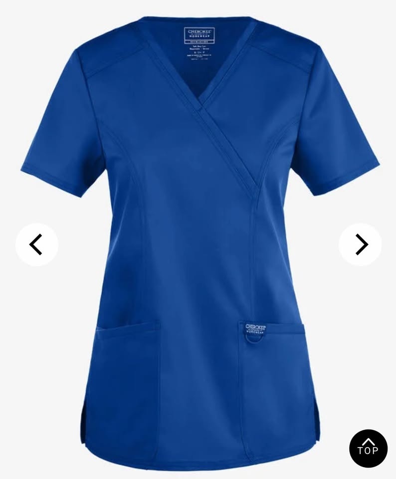 Cherokee Workwear Revolution Women's 2-Pocket STRETCH Mock Wrap - photo 2