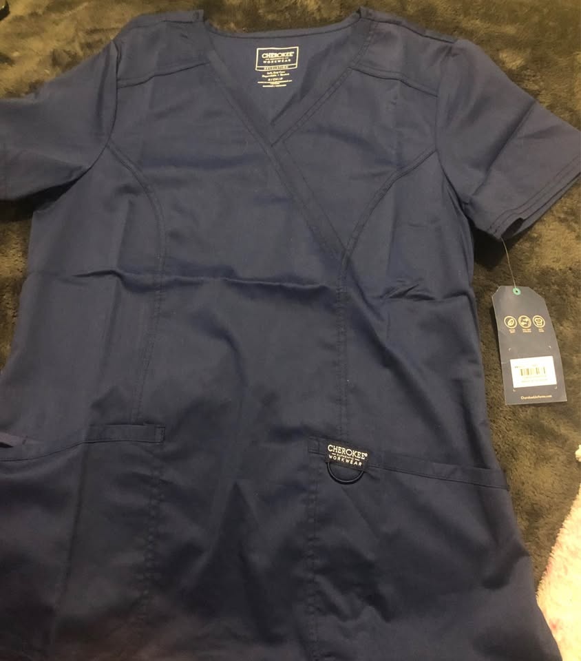 Cherokee Workwear Revolution Women's 2-Pocket STRETCH Mock Wrap - photo 5