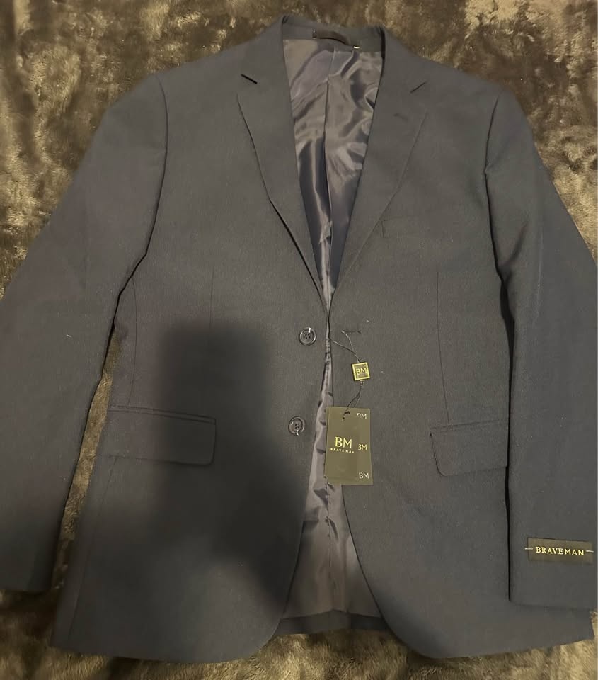 Brave Man Slim Fit Navy Blazer - Size 36S/30W - photo 4
