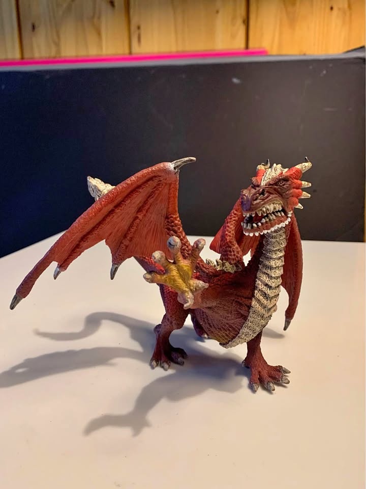 Schleich Red Dragon Rubber Toy