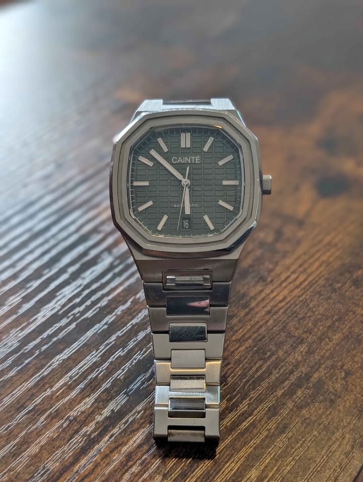 CAINTE Automatic Watch – Stainless Steel – Green Dial