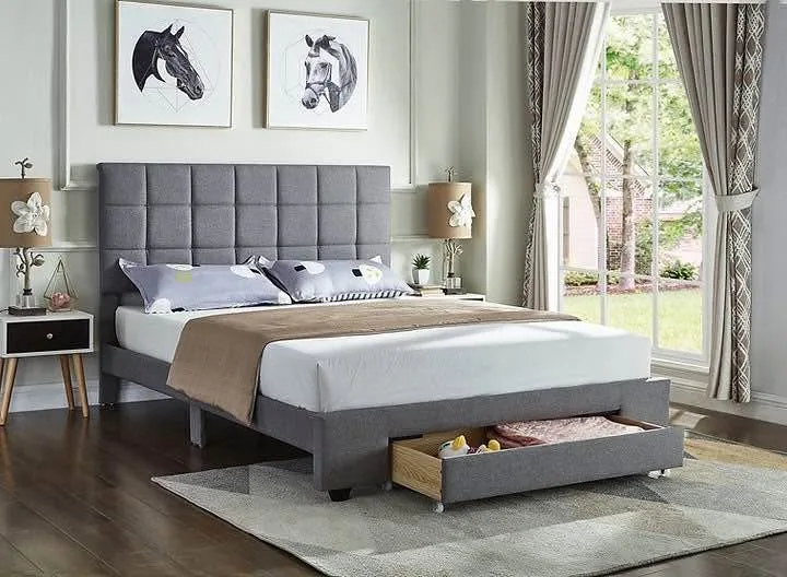 Upholstered Strong Platform Bed Frame - All Sizes ▫️NEW▫️ image indicator(2)