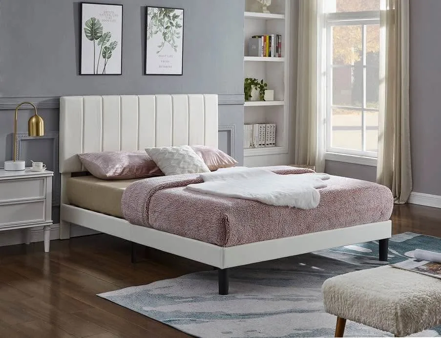 Upholstered Strong Platform Bed Frame - All Sizes ▫️NEW▫️ image indicator(8)