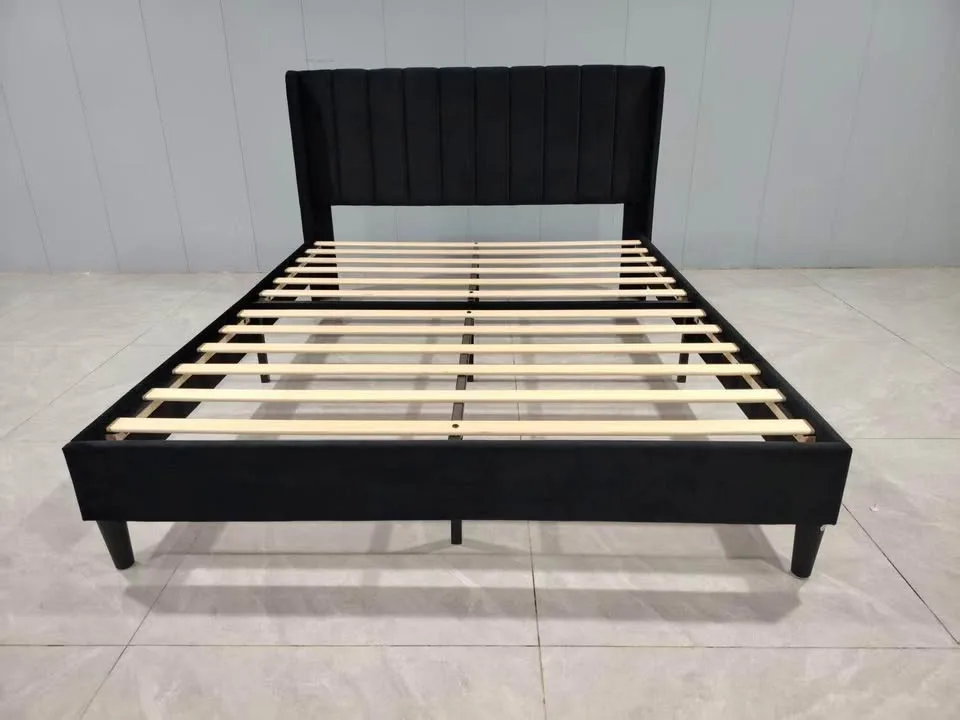 Queen Luxurious Velvet Wingback Platform Bed ▫️BRAND NEW▫️ image indicator(6)