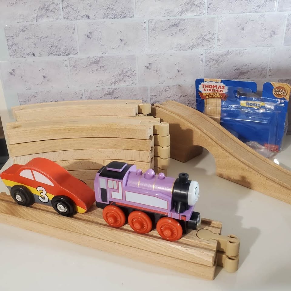 Vintage Sesame Street Wood Train Set with Extras - photo 3